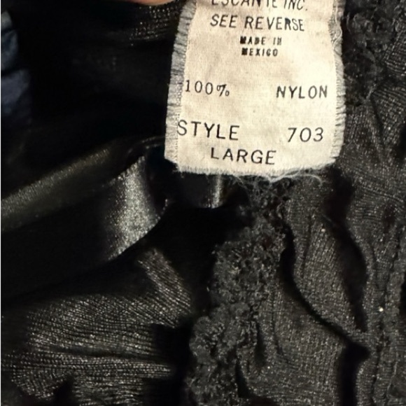 Vintage Andrea Kristoff for Escante Black Negligee Top - Picture 6 of 6